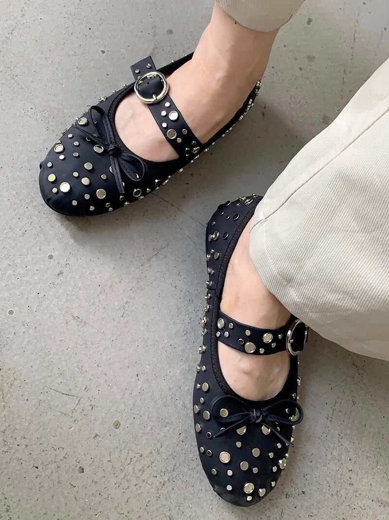≪ 3c's ≫ sparkle studs mule