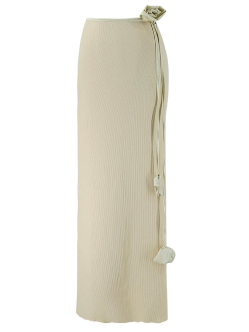 ≪ 5c's ≫ waist string nude skirt