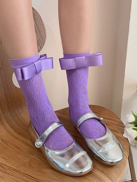 ≪ 6c's ≫ stretchy lace socks