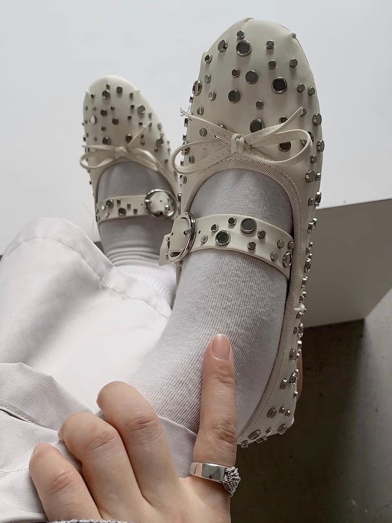 ≪ 3c's ≫ sparkle studs mule