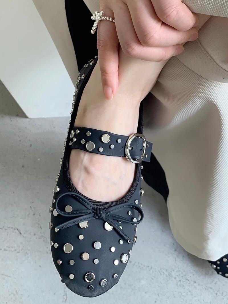 ≪ 3c's ≫ sparkle studs mule