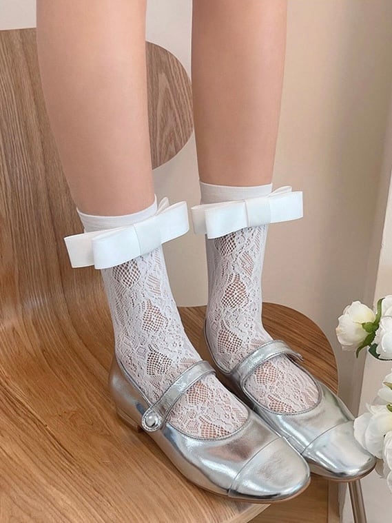 ≪ 6c's ≫ stretchy lace socks