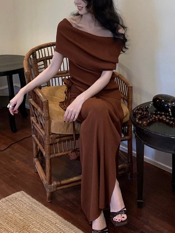 ≪ 5c's ≫ waist string nude skirt