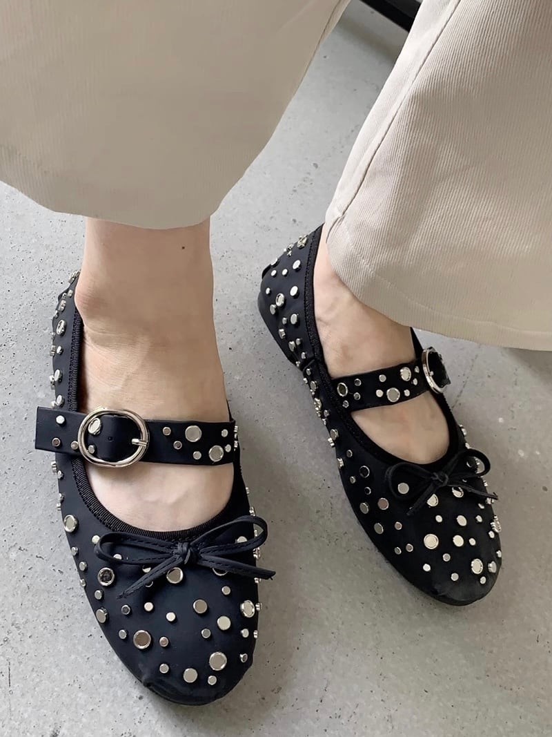 ≪ 3c's ≫ sparkle studs mule