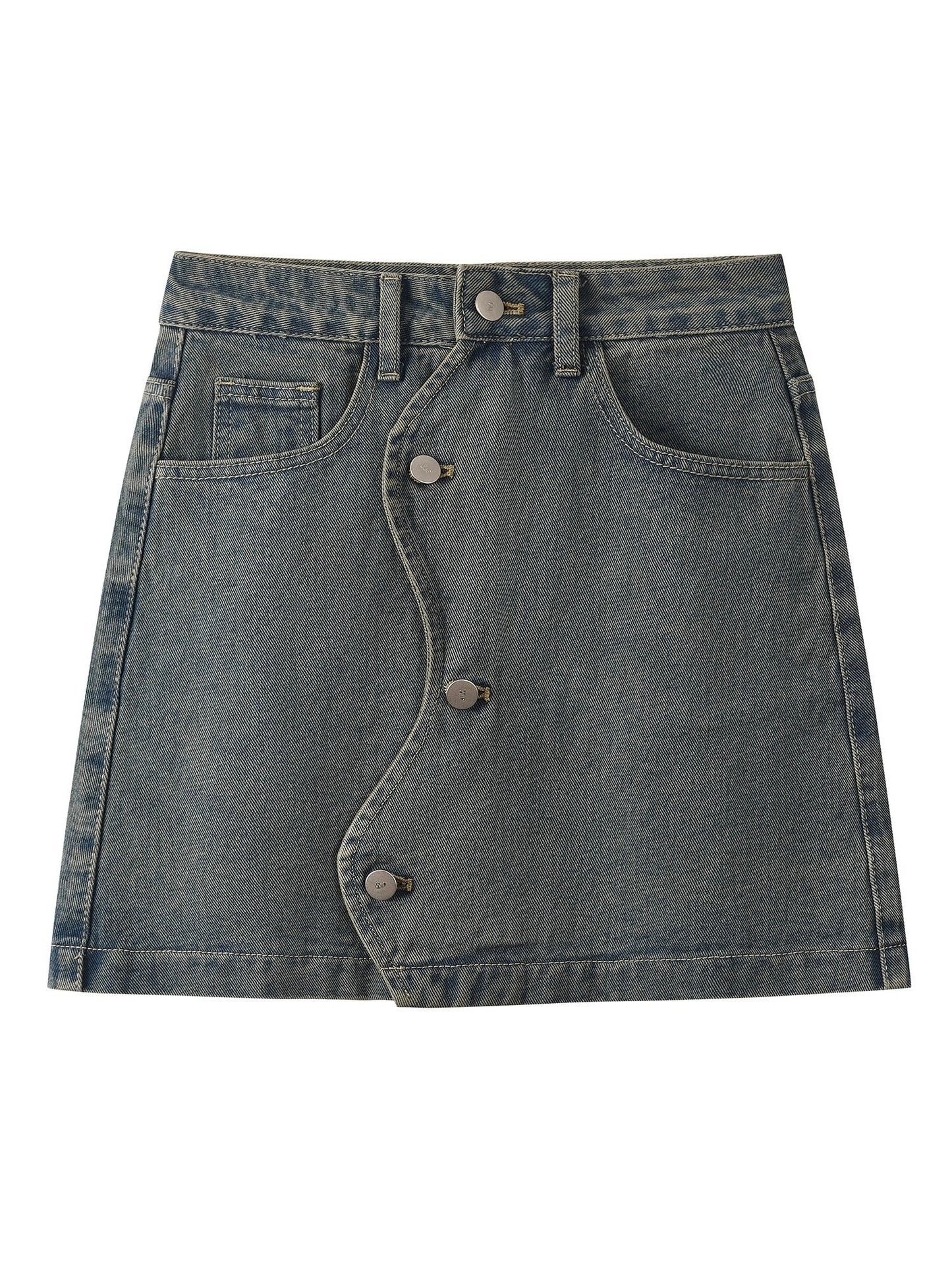 wave cut mini skirt