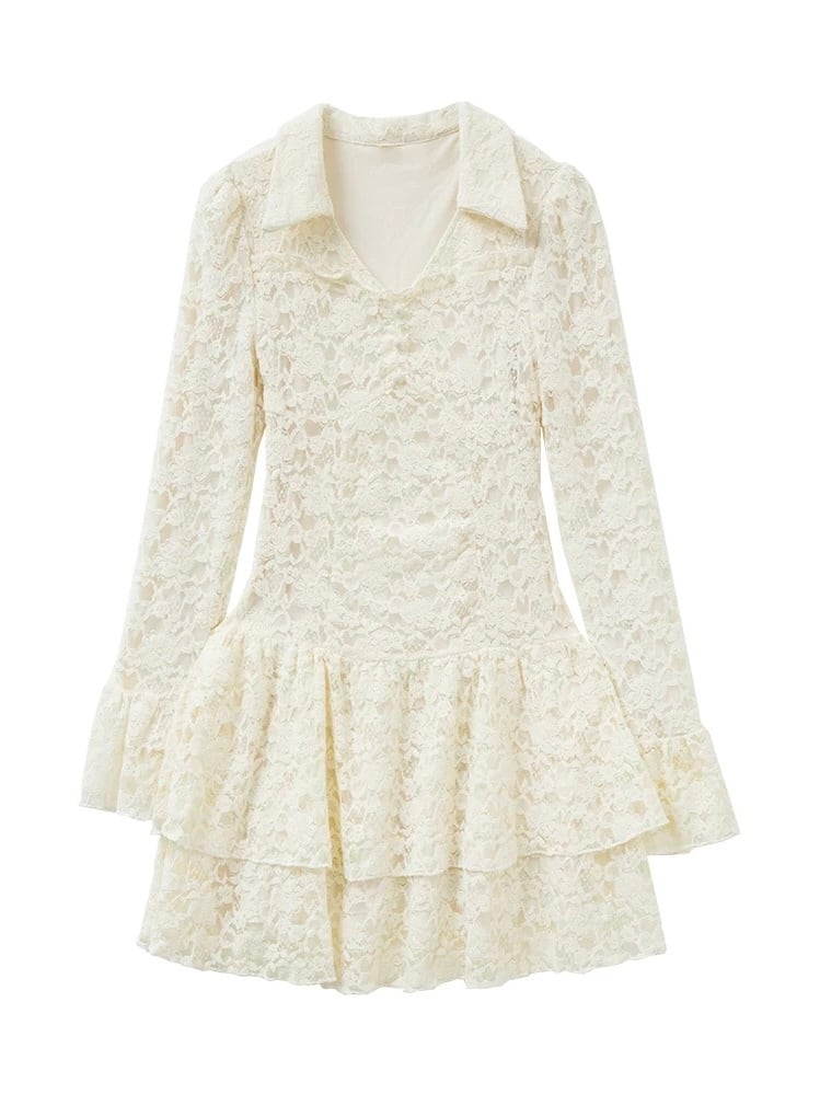 lace up pure dress