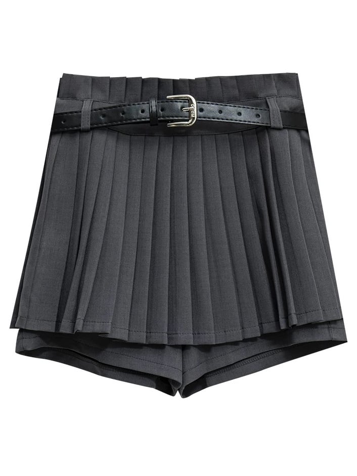 ≪ 2c's ≫ pleats culotte pants + belt