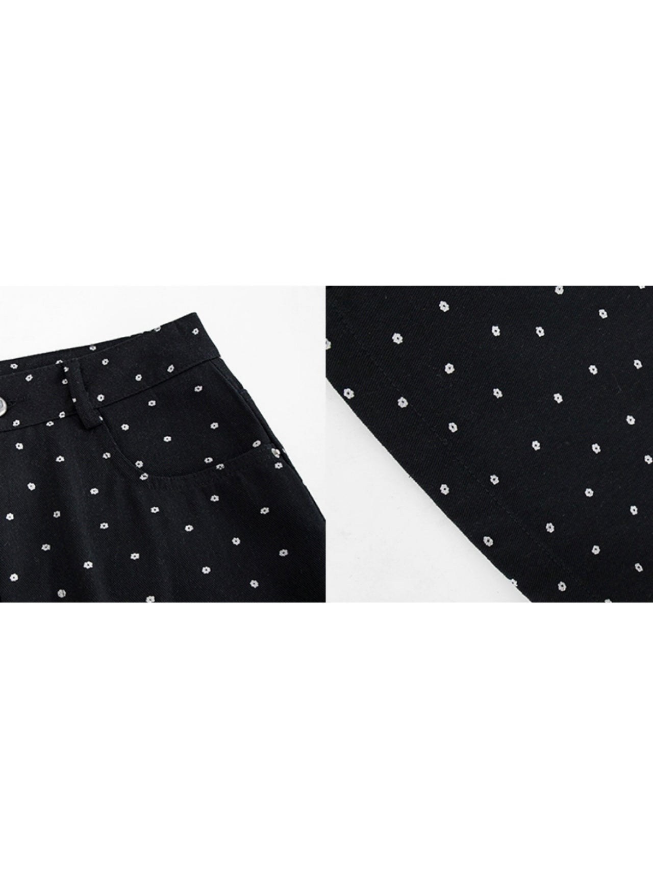 tiny dot curve pants