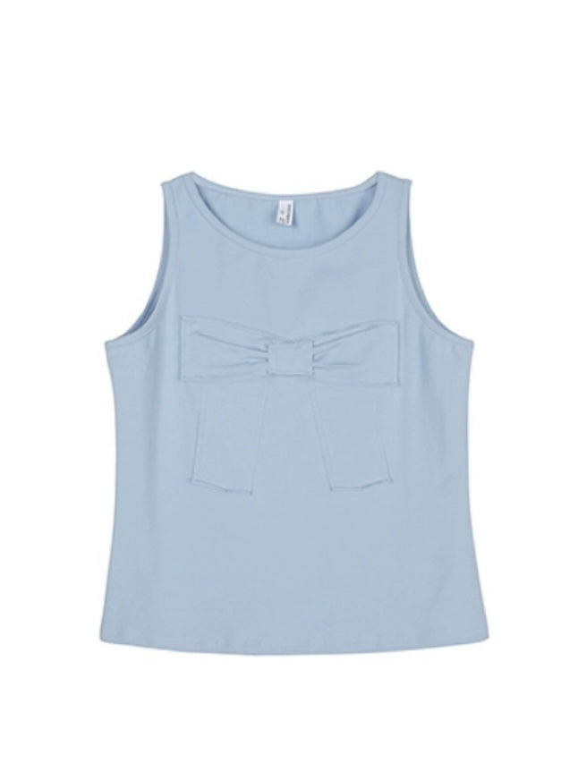 ≪ 2c's ≫ ribbon girly tank top