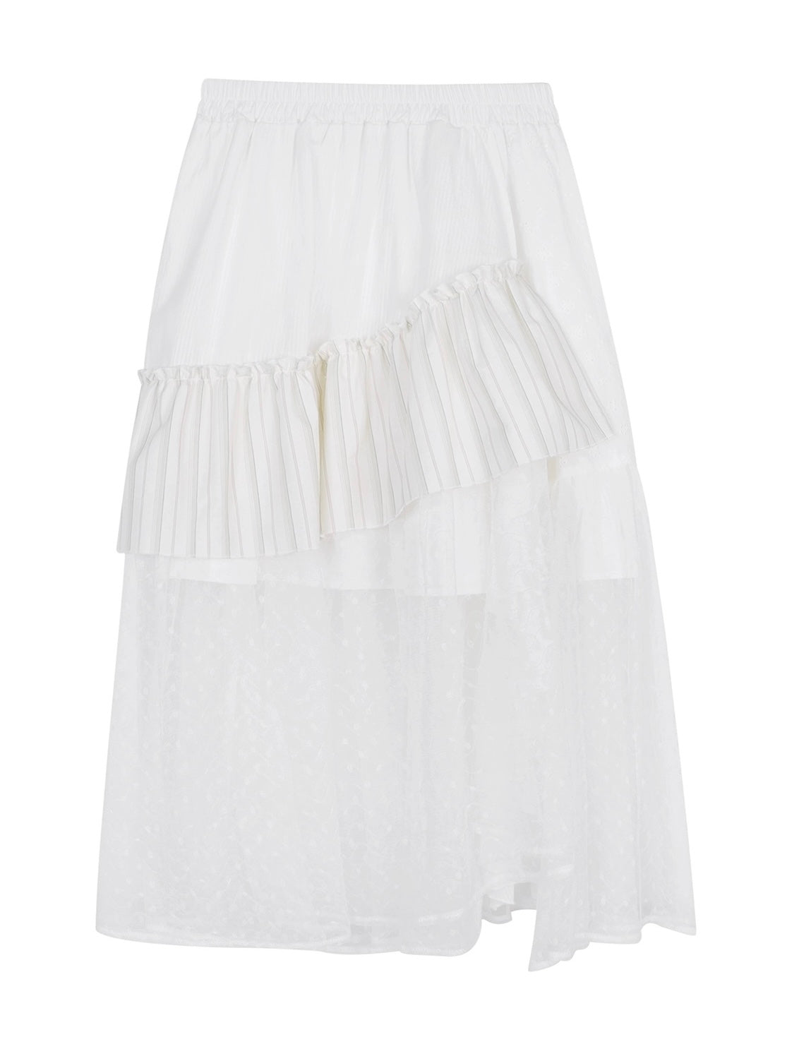 different material sheer skirt