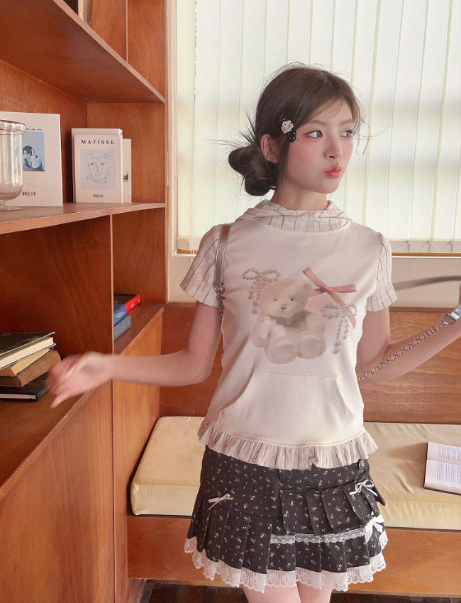 2025 SS フラワーデザインプリーツスカート