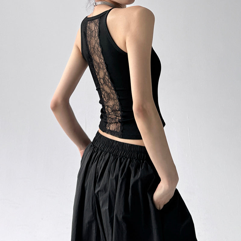 2025 SS レースパッチワークノースリーブ