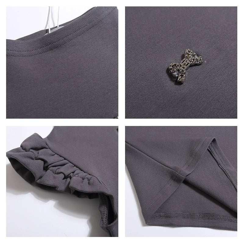 2025 SS ハーフネックショートスリーブトップス