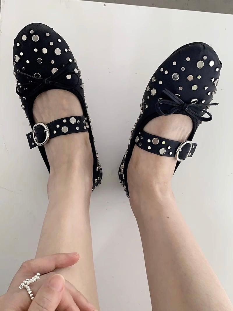 ≪ 3c's ≫ sparkle studs mule