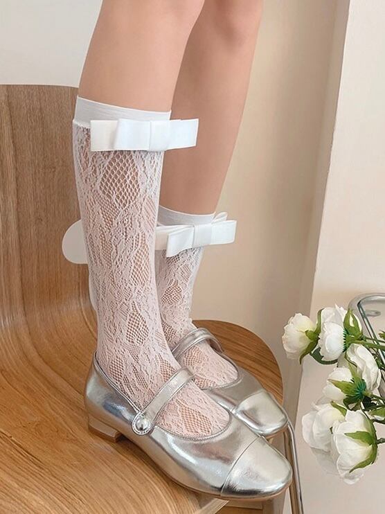 ≪ 6c's ≫ stretchy lace socks