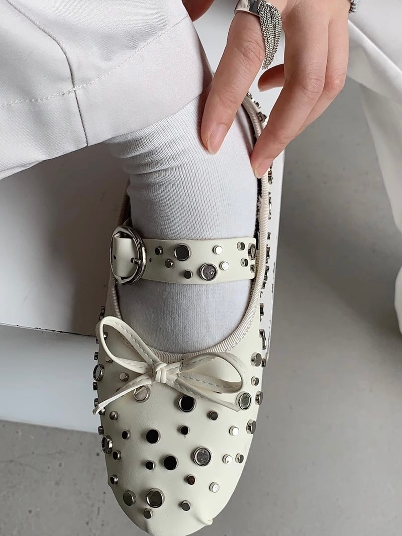 ≪ 3c's ≫ sparkle studs mule