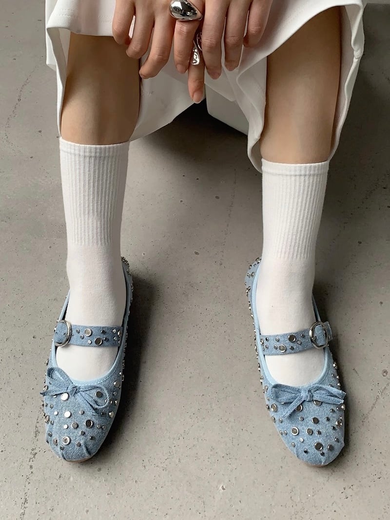 ≪ 3c's ≫ sparkle studs mule