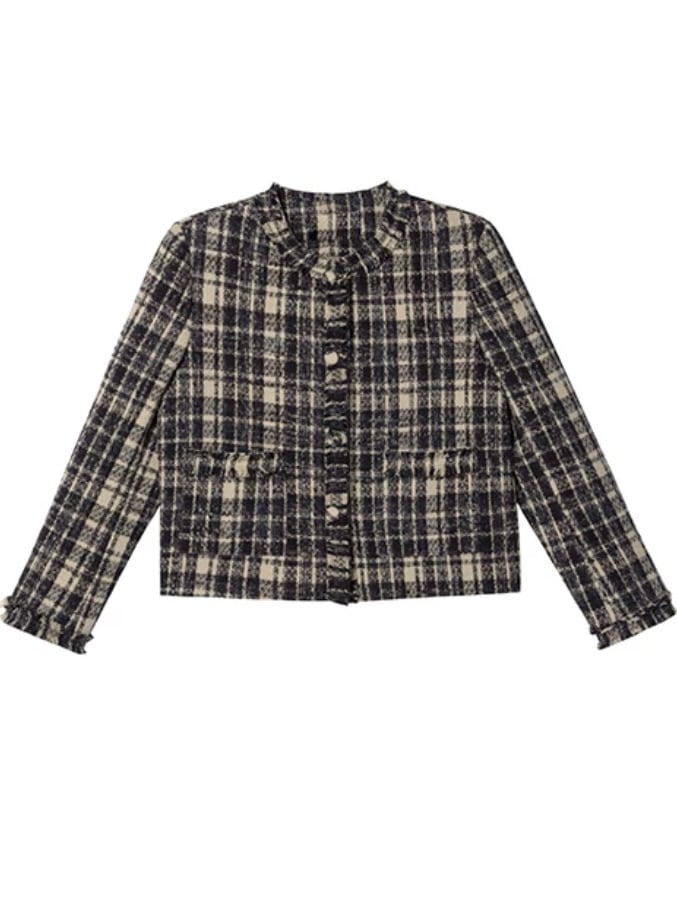 gingham classical jacket