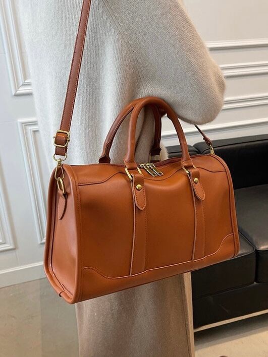 《 3c's 》leather boston bag