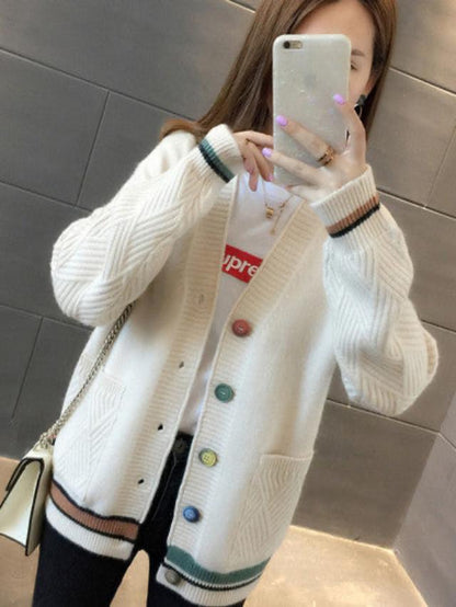 【A/W Collection】 V neck cardigan coat