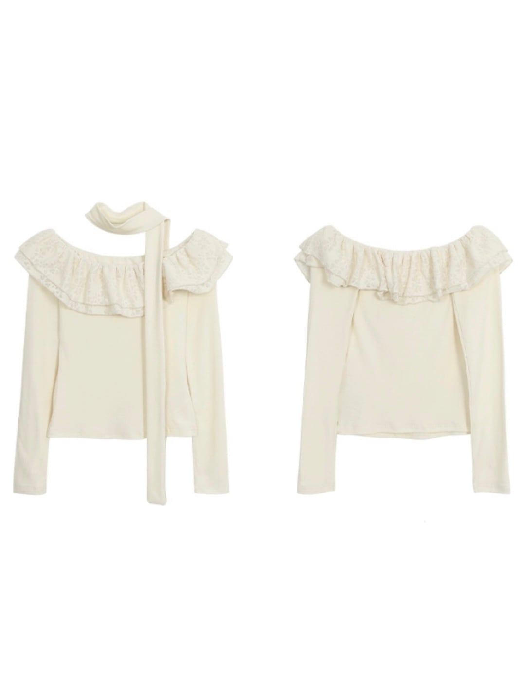 ≪ 2c's ≫ fairy frill tops ＋ tie scarf