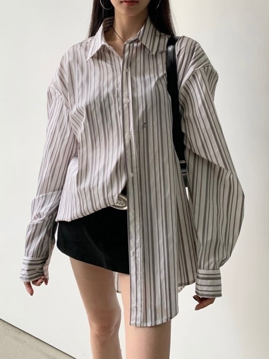 loose fit stripe shirt