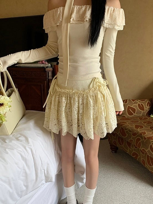 ≪ 2c's ≫ fairy lace skirt