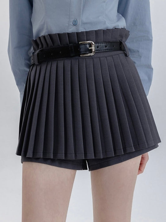 ≪ 2c's ≫ pleats culotte pants ＋ belt