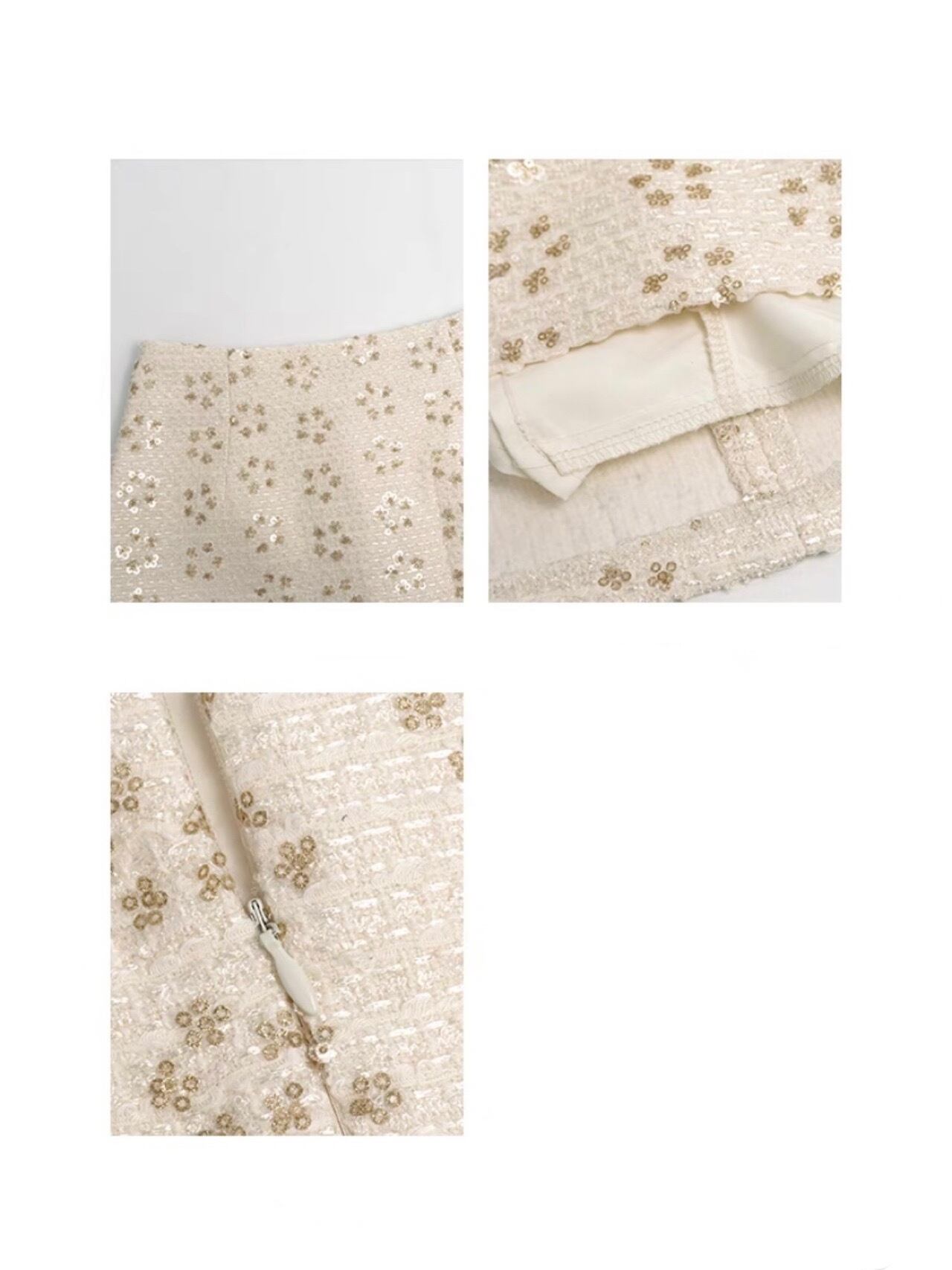 ≪ 2c's ≫ embroidery a line skirt