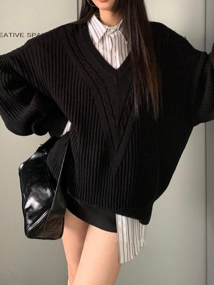 loose fit stripe shirt