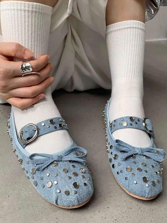 ≪ 3c's ≫ sparkle studs mule