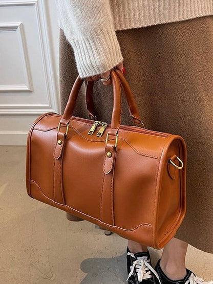 《 3c's 》leather boston bag