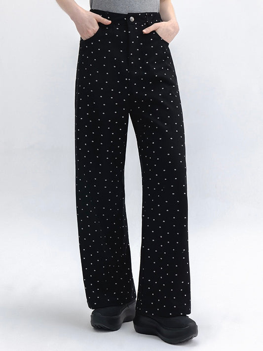 tiny dot curve pants