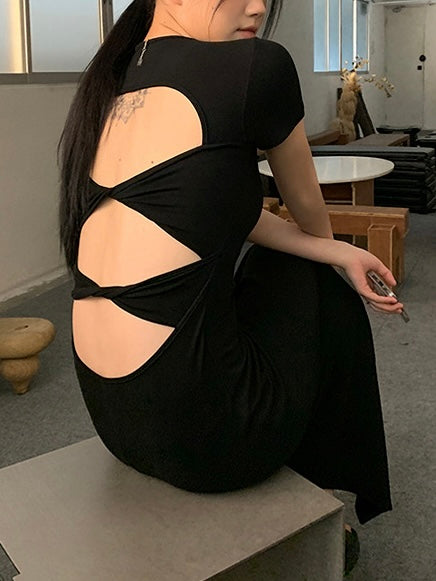 rhomboid cut dress