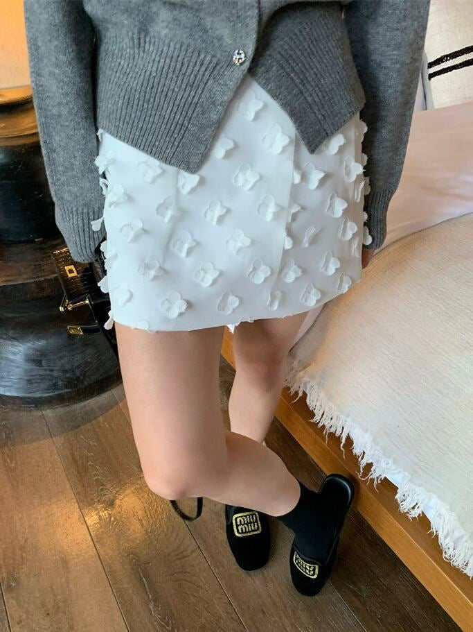 【即配】blossom jacquard skirt