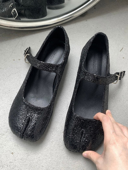 【即納】 tabi strap glitter shoes