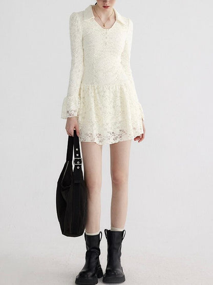 lace up pure dress