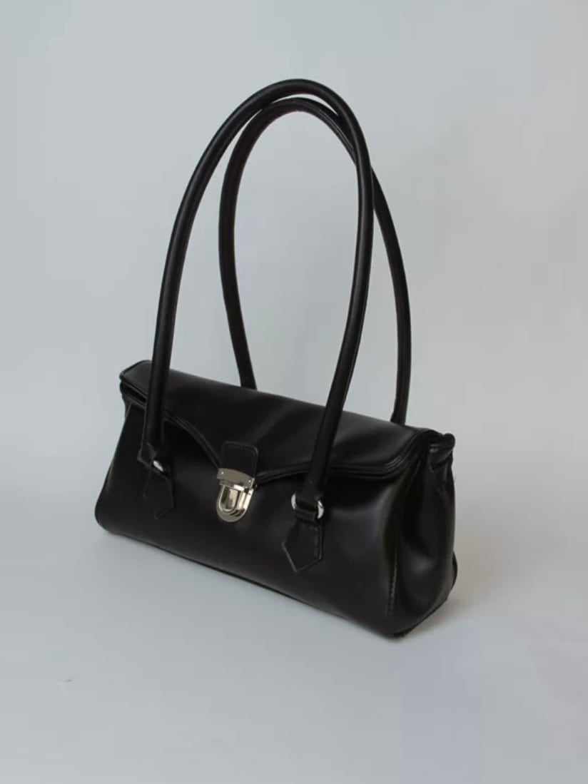 lock black tote bag