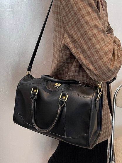 《 3c's 》leather boston bag