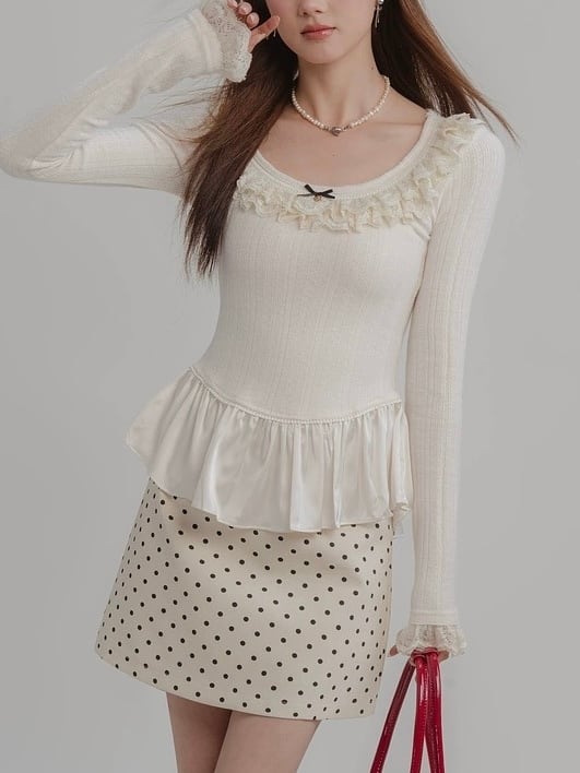 round frill girly tops